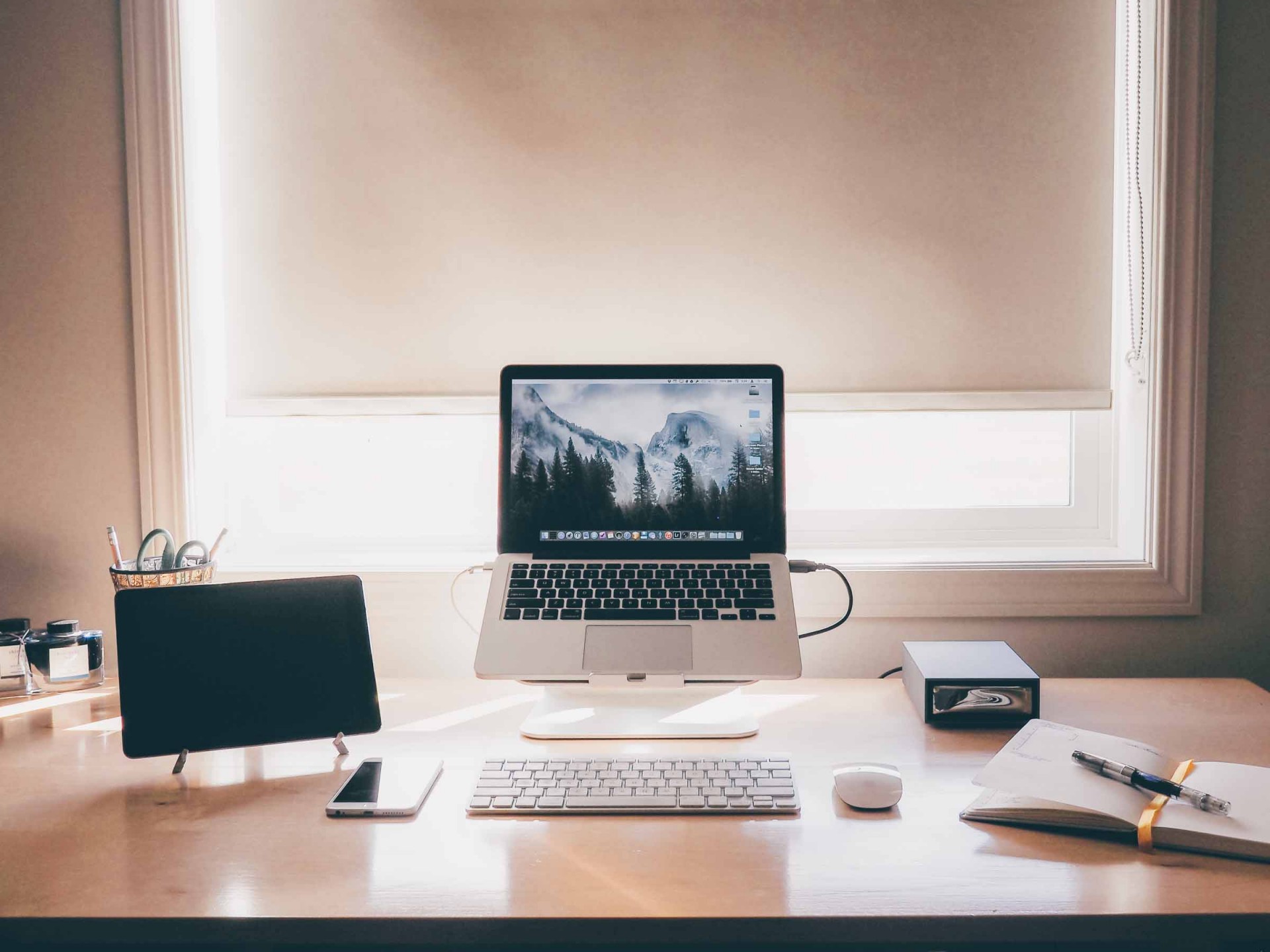 Josh Ginter's Desk, quite tidy.